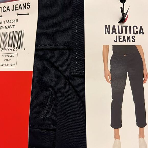 Nautica Jeans Ladies' Chino Ankle Nacy Pants Size 12 - Picture 2 of 5